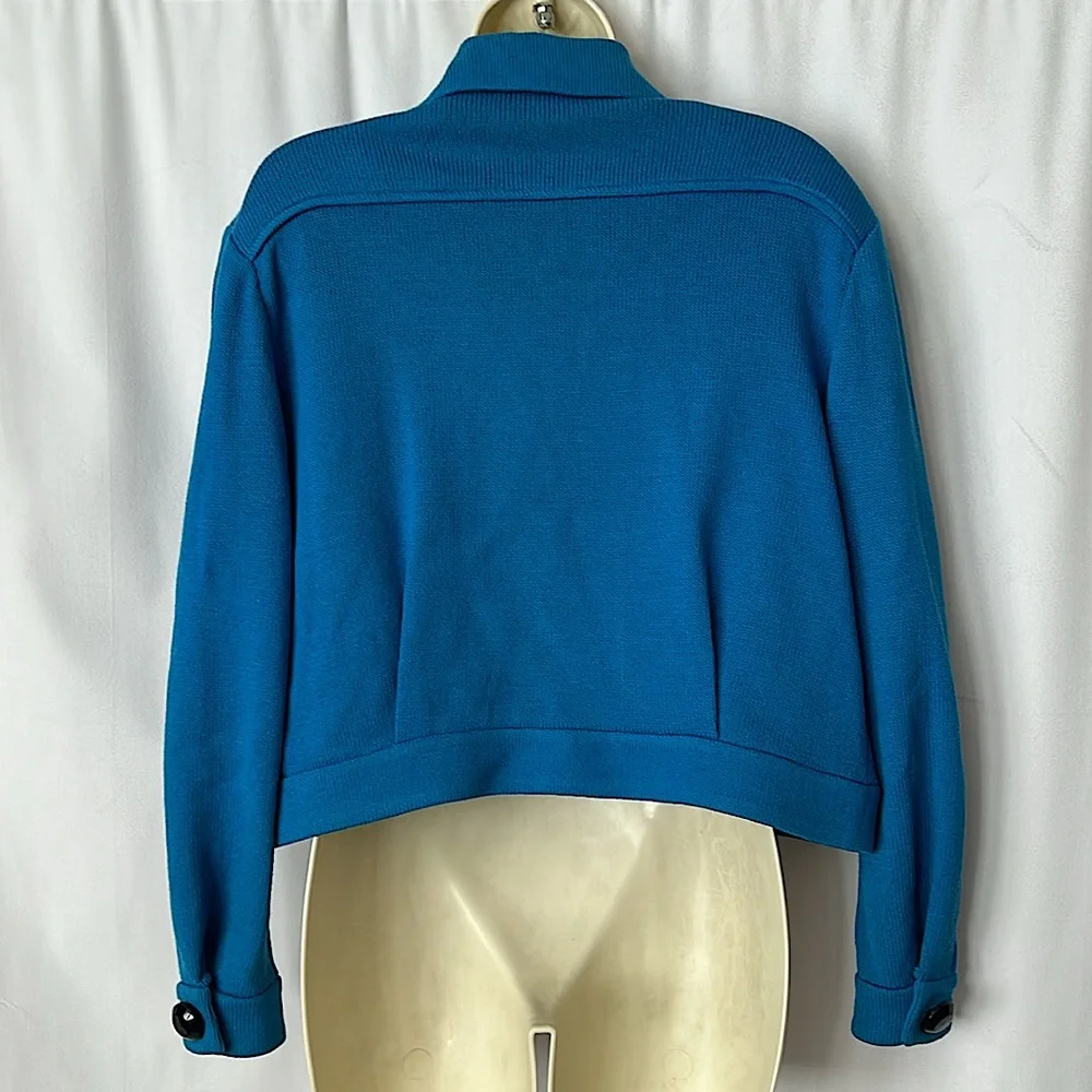 St. John Gorgeous Cobalt Blue Front Button Jacket Coat **Size S** 🌺🌺 - Picture 3 of 5